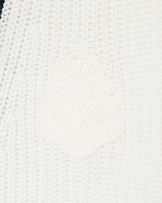 Chaqueta de punto de golf de mezcla de lana con insignia