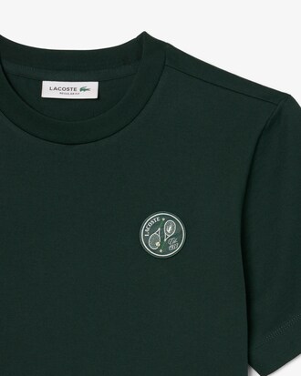 Camiseta de algod&oacute;n de corte regular con insignia