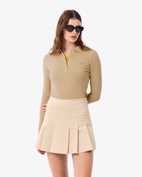 Polo de corte ajustado de minipiqu&eacute; el&aacute;stico L.12.D