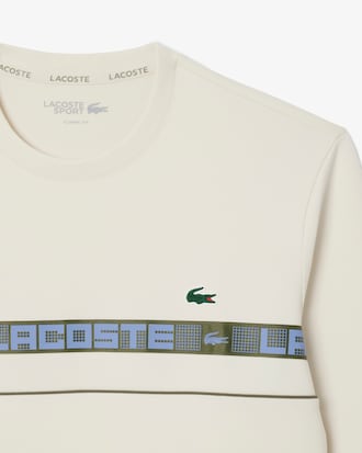 Sudadera de tenis de rayas con detalles de marca
