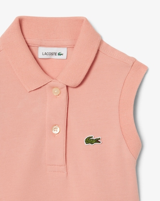 Vestido sin mangas de piqu&eacute; el&aacute;stico