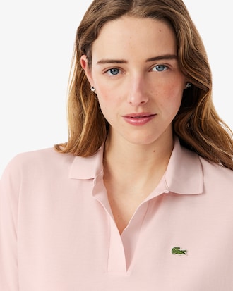 Polo de corte holgado de piqu&eacute; vaporoso