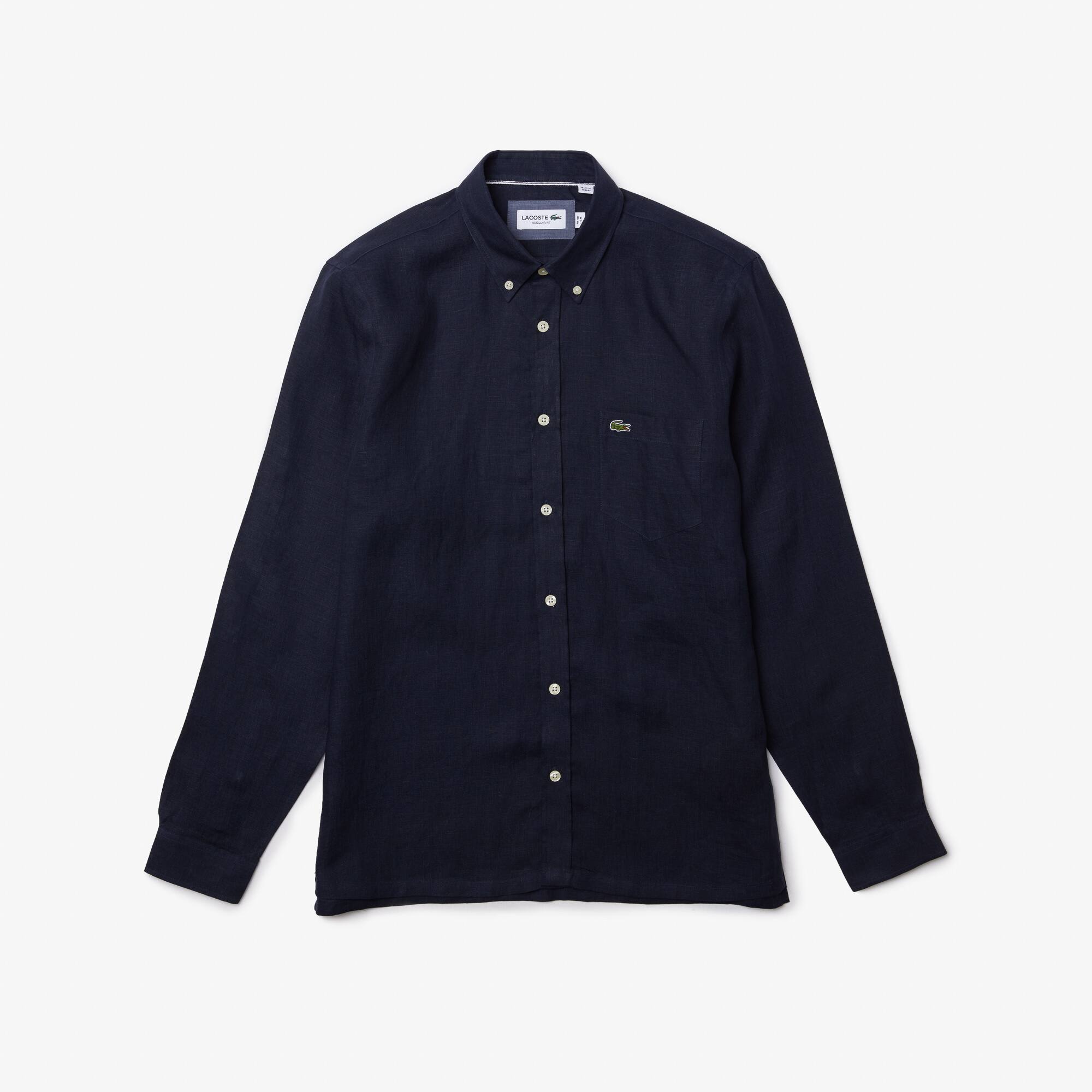 Camisas Lacoste Hombre | Camisa Lino Blanco « Portelamor