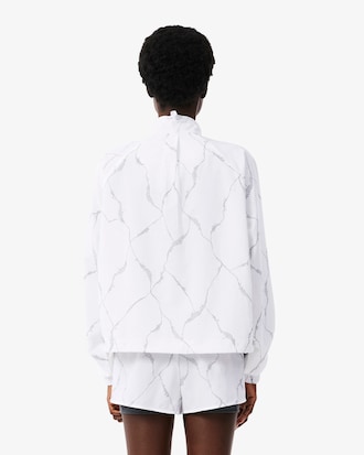 Chaqueta de tenis reflectante con estampado de cocodrilo