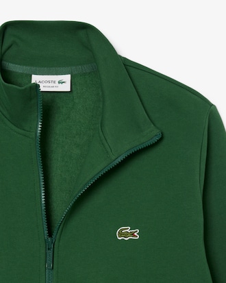 Sudadera de felpa de cuello alto y cremallera