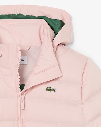 Unisex chaqueta con capucha acolchada de tafet&aacute;n diamantado