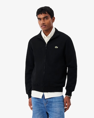 Sudadera con cremallera de felpa de algod&oacute;n