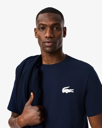 Camiseta loungewear de algodón con estampado de cocodrilo