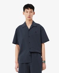 Camisa de corte holgado de seersucker