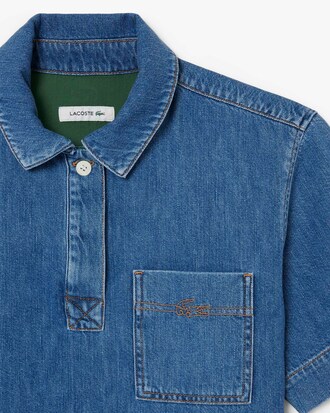 Polo oversized de tejido denim ligero