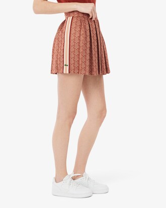 Falda plisada de jacquard con monograma