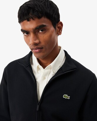 Sudadera con cremallera de felpa de algod&oacute;n