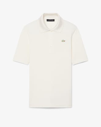 Polo de seda con cocodrilo de abalorios de corte ajustado Runway