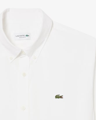 Camisa de corte regular de popel&iacute;n el&aacute;stico