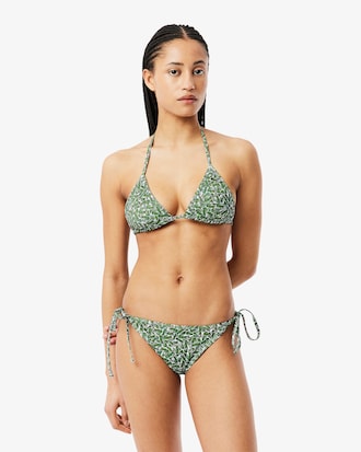 Top de bikini de punto jersey estampado