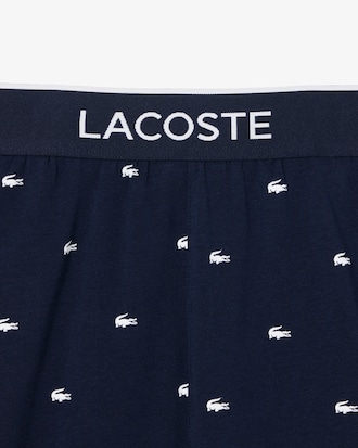 Pantalón corto de pijama estampado de corte recto