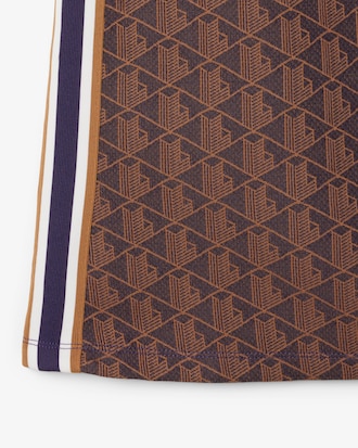 Vestido polo de corte ajustado de jacquard con monograma