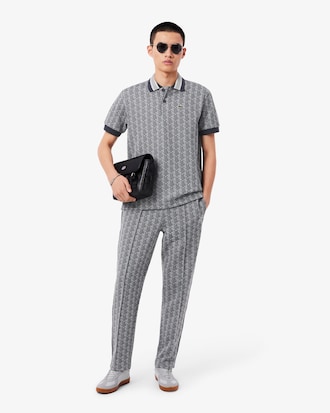 Polo de jacquard de corte cl&aacute;sico con monograma