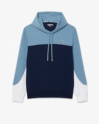 Sudadera deportiva con capucha y cremallera y bloques de color