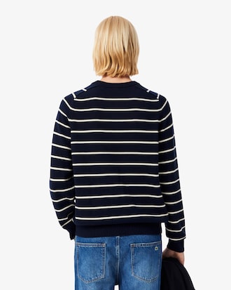 Jersey con cuello redondo de punto de algod&oacute;n