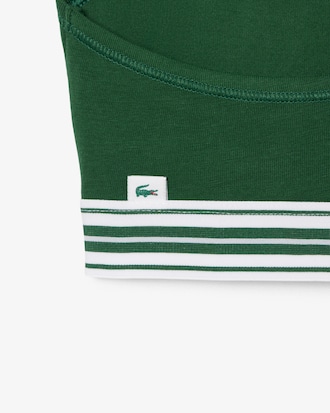 Bralette de algod&oacute;n el&aacute;stico con cinta en contraste