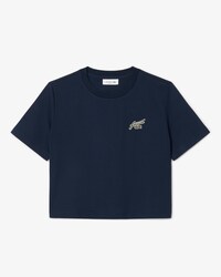 Camiseta de algod&oacute;n de corte holgado con insignia