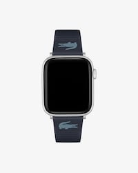 Correa unisex Lacoste de piel azul para Apple Watch