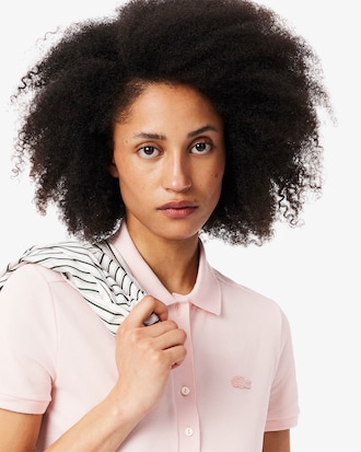 Vestido polo de corte ajustado de minipiqué elástico