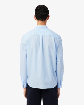 Camisa de corte regular de popel&iacute;n el&aacute;stico