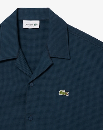 Camisa con textura gofrada de corte holgado