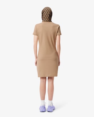Vestido polo de corte ajustado de minipiqué elástico