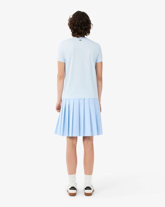 Pleated Petit Piqu&eacute; Effect Midi Skirt