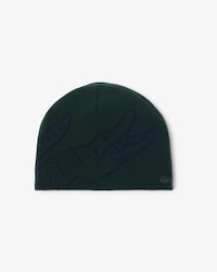 Gorro de lana con cocodrilo de jacquard