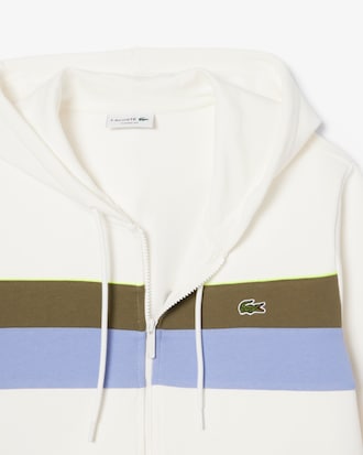 Sudadera con capucha y cremallera color block