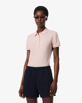 Polo de mujer Lacoste en piqu&eacute; de algod&oacute;n stretch