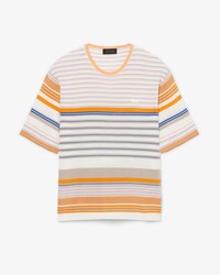 Camiseta de punto jersey satinado de rayas Runway