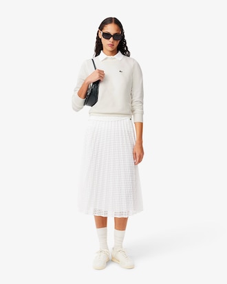 Sudadera de cuello redondo de felpa de corte holgado