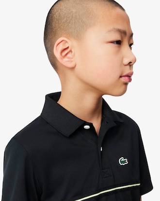 Polo de piqu&eacute; de rayas con detalles de marca Ultra Dry