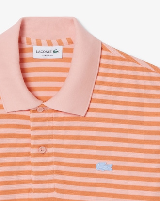 Polo texturizado de rayas de corte cl&aacute;sico