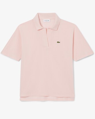 Polo de corte holgado de piqué vaporoso