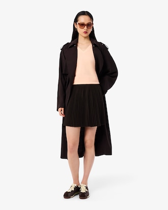 Camiseta de corte holgado con cuello de pico de algod&oacute;n suave