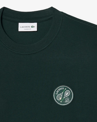 Camiseta de punto jersey con insignia de tenis