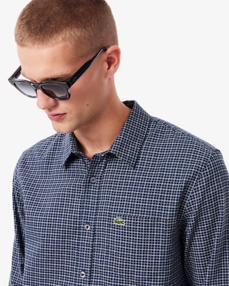 Camisa de corte regular de franela con cuadros escoceses