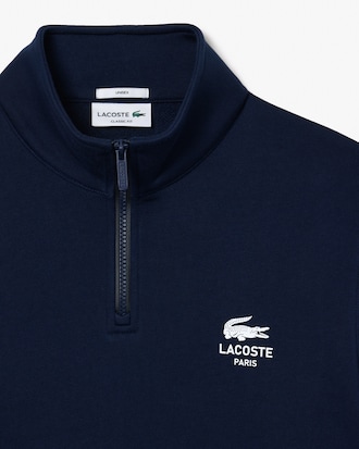 Sudadera estampada con cuello alto y cremallera