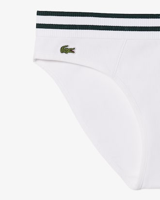 Slips de algod&oacute;n con cintura de rayas