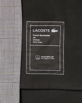 Gabardina hidrófuga de cuadros escoceses