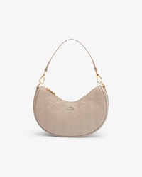 Bolso de medialuna Maheki de piel en relieve