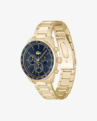 Reloj cronógrafo de acero inoxidable con chapado de iones Boston