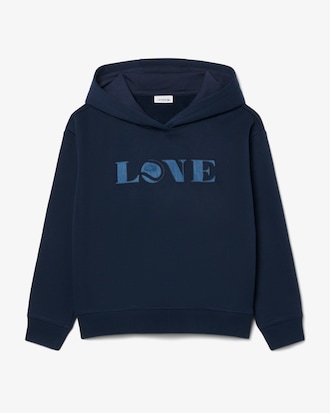 Sudadera con capucha de felpa con insignia