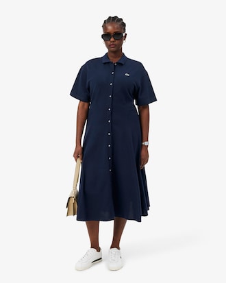 Vestido polo con vuelo de minipiqu&eacute;